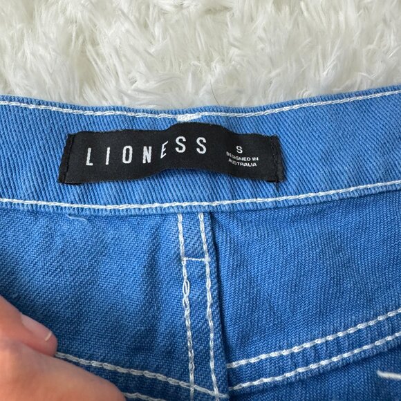 👑Princess Polly👑 LIONESS Miami Vice Pants Blue - US 2 ALTERED inseam 26 inch - Picture 6 of 13